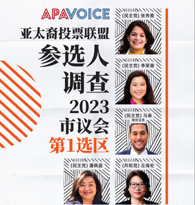 CD1 Candidates Response to APAVoice Survey-Chinese-cover page with pictures of candidates headshots
